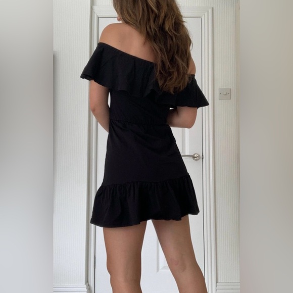 ASOS Black Ruffle Mini Dress size 4 - Picture 3 of 5